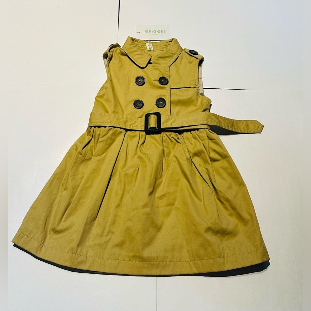 NEW Girls’ Sleeveless Trench Dress Size: 3/4